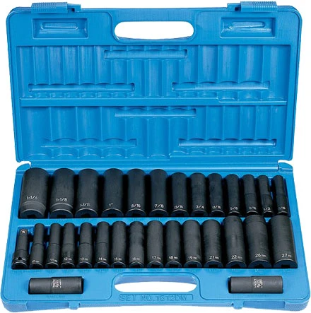 Grey Pneumatic 1512DM 1/2" Impact Socket Set 1 Grey Pneumatic 1512DM 1/2" Impact Socket Set