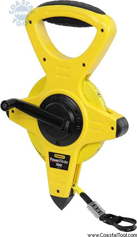 Stanley 34-760 100' PowerWinder Fiberglass Long Tape 1 Stanley 34-760 100' PowerWinder Fiberglass Long Tape