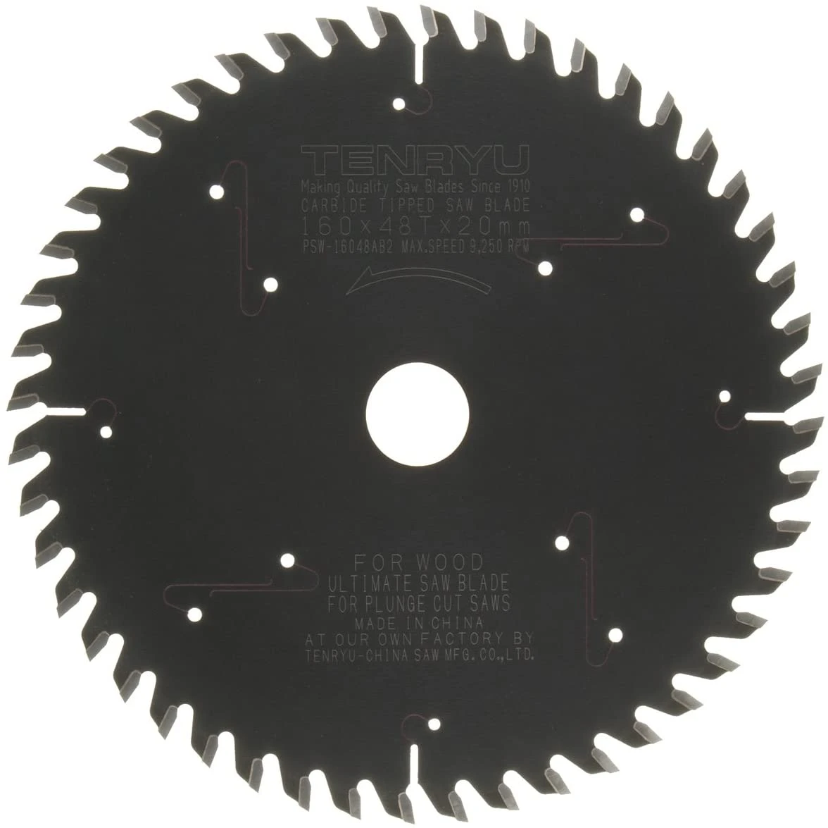 Tenryu PSW-16048AB2 160mm Plunge-Cut Saw Blade 1 Tenryu PSW-16048AB2 160mm Plunge-Cut Saw Blade