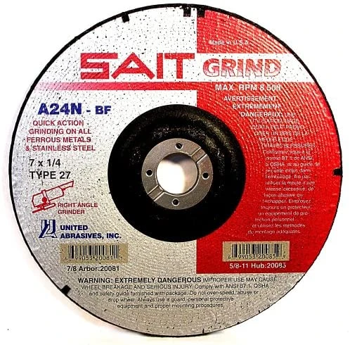 United Abrasives - Sait 20081 7" X 1/4" Quick Action Grinding Wheel 1 United Abrasives - Sait 20081 7" X 1/4" Quick Action Grinding Wheel