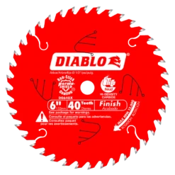 Diablo D0640X 6" X 40 Tooth Finish Saw Blade