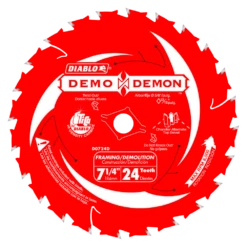 Diablo D0724DA 7-1/4" X 24-Tooth Framing/Demolition Saw Blade