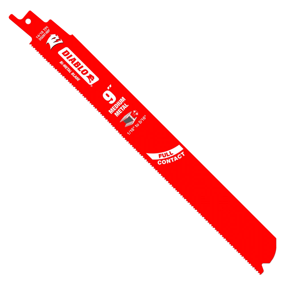 Diablo 9" Bi-Metal Reciprocating Saw Blades For Medium Metal 1 Diablo 9" Bi-Metal Reciprocating Saw Blades For Medium Metal