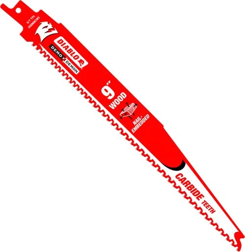 Diablo 9" Carbide-Tipped Reciprocating Saw Blades For Nail-Embedded Wood 1 Diablo 9" Carbide-Tipped Reciprocating Saw Blades For Nail-Embedded Wood