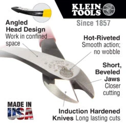 Klein D248-8 8" Angled Head, Short Jaw Diagonal Cutting Pliers 6 Klein D248-8 8" Angled Head, Short Jaw Diagonal Cutting Pliers -Tool Shop image 029e3dce 2ca3 4272 83b2 602465716334