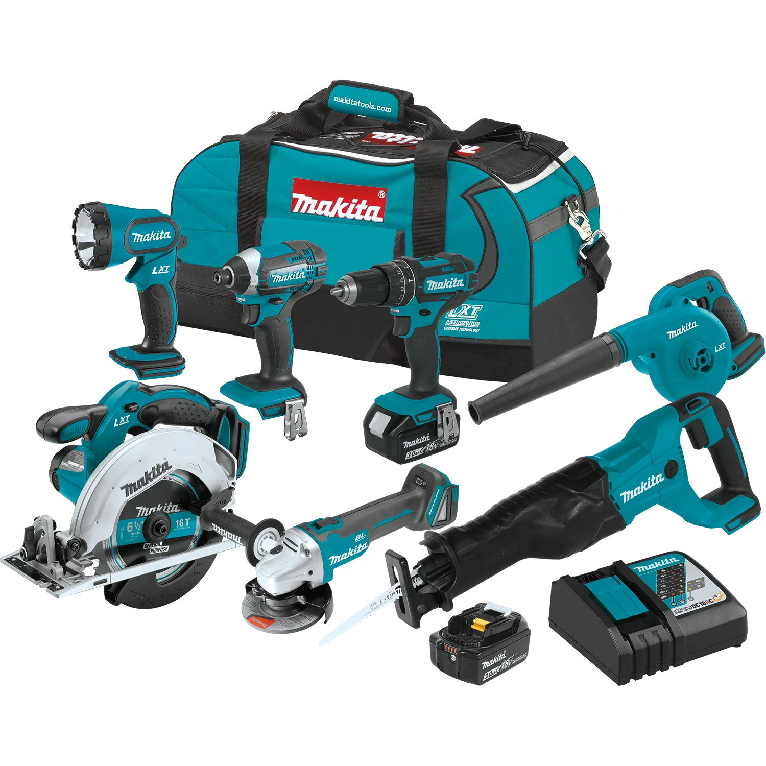 Makita XT706 18 Volt LXT 7-Tool Cordless Combo Kit 1 Makita XT706 18 Volt LXT 7-Tool Cordless Combo Kit