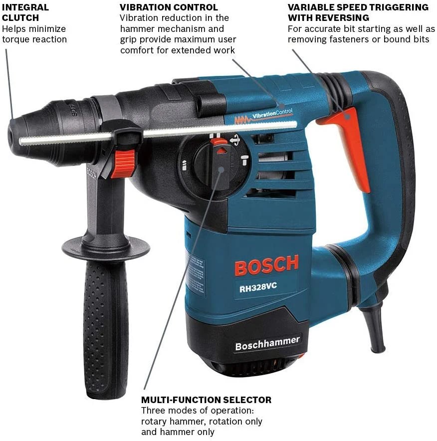 Bosch RH328VC 1-1/8" SDS-Plus Rotary Hammer 2 Bosch RH328VC 1-1/8" SDS-Plus Rotary Hammer - Image 2