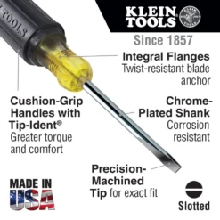 Klein Cabinet Tip Slotted Screwdrivers -Tool Shop image c420b969 006e 4bef 9351 0178eb04de2c